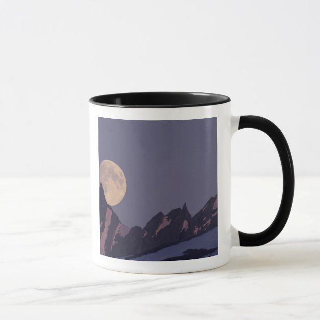Caneca Alasca, Montanhas Chugach Lua cheia nasce (Direita)
