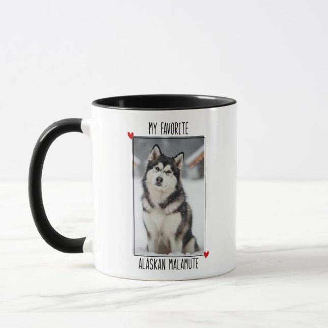 Caneca Alaskan Malamute Personalized Photo Dog Lover (Esquerda)