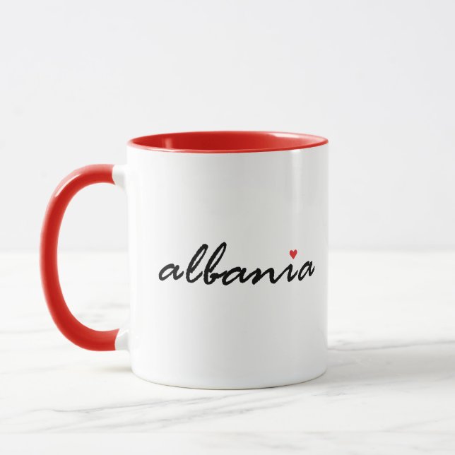 Caneca Albânia, eu amo Albânia (Esquerda)