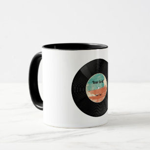 Caneca Álbum de Música Retro Vinyl Record