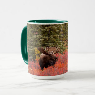 Caneca Alce Macho em Bétula-Anã Vermelha