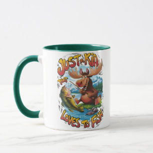 Caneca Alce Majestoso Com Peixe: