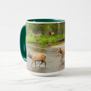 Caneca Alces cruzando o rio Colorado