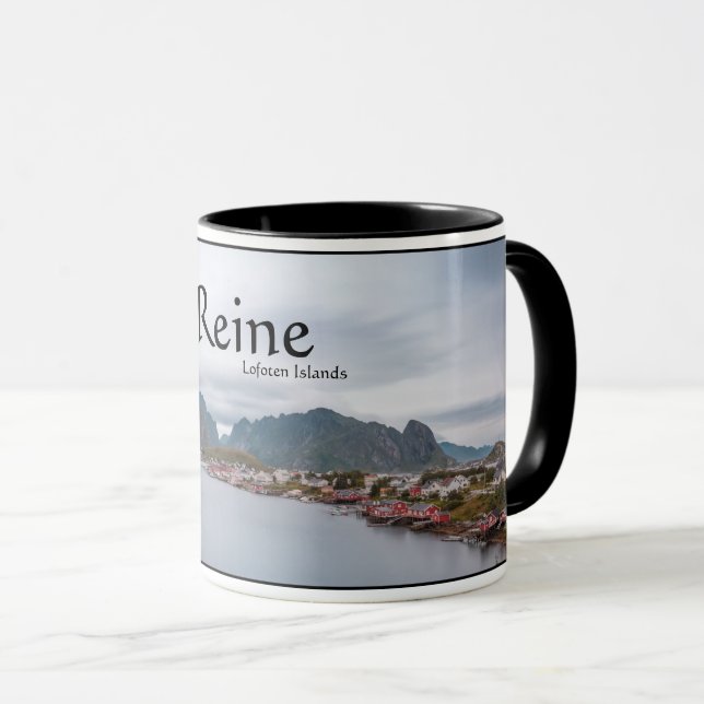 Caneca Aldeia de Pesca Reine Lofoten (Frente Esquerda)