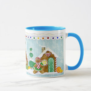 Caneca Aldeias de pão-de-gengibre Algodão na Pessoas Café