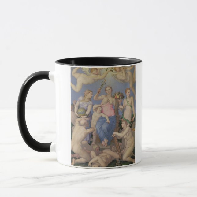Caneca Alegoria da felicidade, c.1567 (óleo no cobre) (Esquerda)
