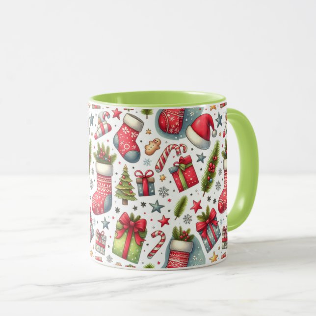 Caneca Alegria do Natal (Frente Esquerda)