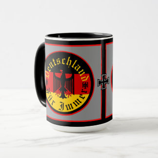 Caneca Alemanha/Deutschland Para Sempre/águia negra/cruz