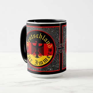 Caneca Alemanha/Deutschland Para Sempre/águia negra/cruz