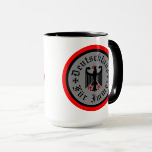 Caneca Alemanha/Deutschland Para Sempre/águia negra/cruz