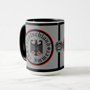 Caneca Alemanha/Deutschland Para Sempre/águia negra/cruz
