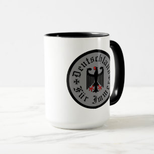 Caneca Alemanha/Deutschland Para Sempre/águia negra/cruz