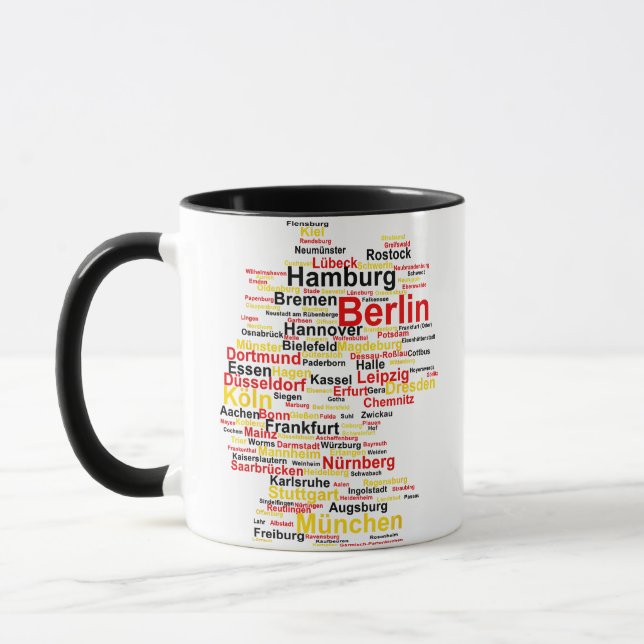 Caneca Alemanha Mapa Silhouette Towette Flag Berlin Tr (Esquerda)