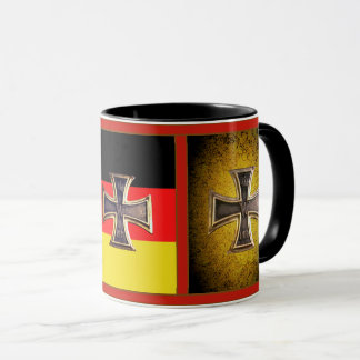 Caneca Alemão, cruz na bandeira alemão, cruz do ferro do