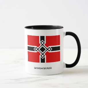 Caneca alemão da bandeira da cruz do Rune