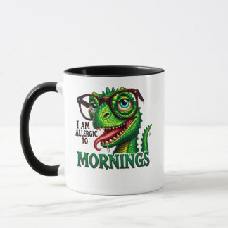 Caneca Alérgico a Mug de Manhãs - Coisa Engraçada