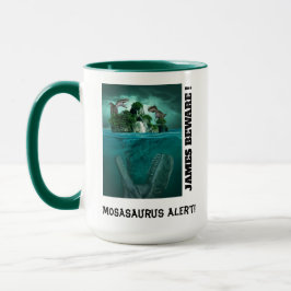Caneca Alerta de Mosasaurus! Ataque de Dinossauro