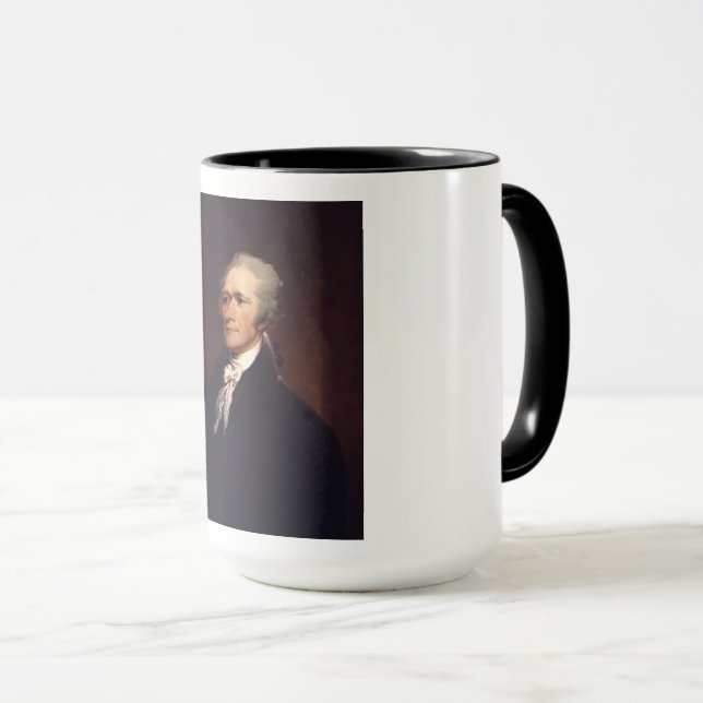Caneca Alexander Hamilton: Pai Fundador dos EUA, Históric (Frente Esquerda)