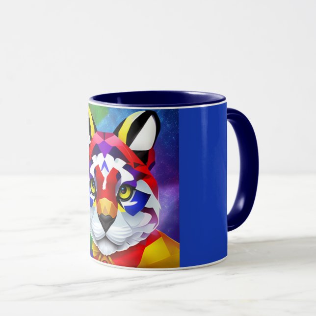 Caneca Alexander's Cat navy blue center combo mug (Frente Esquerda)