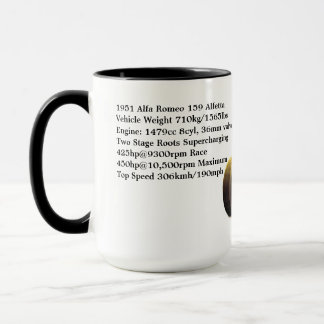 Caneca Alfa Romeo 159 Alfetta Specs Mug 1951