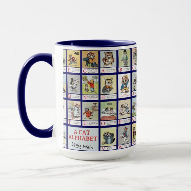 Caneca Alfabeta de Gato, Louis Wain (Esquerda)