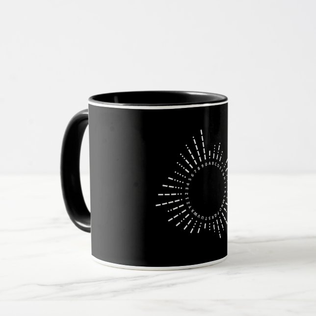 Caneca Alfabeto Código Morse (Frente Esquerda)