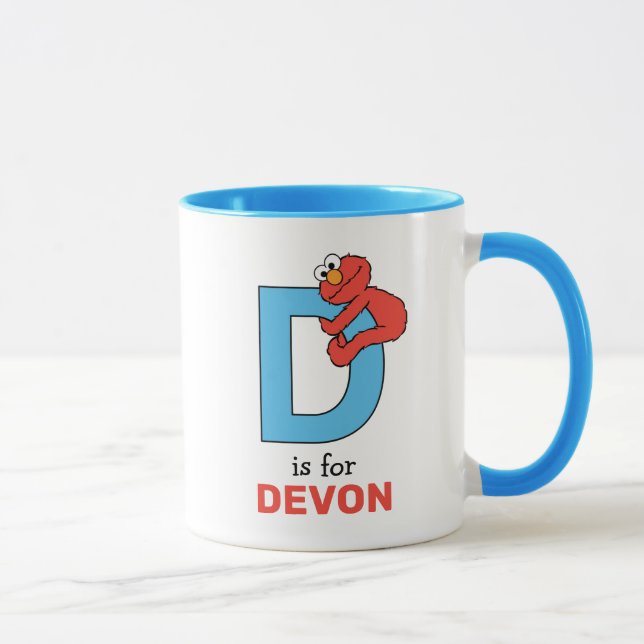 Caneca Alfabeto do Elmo | D Azul (Direita)