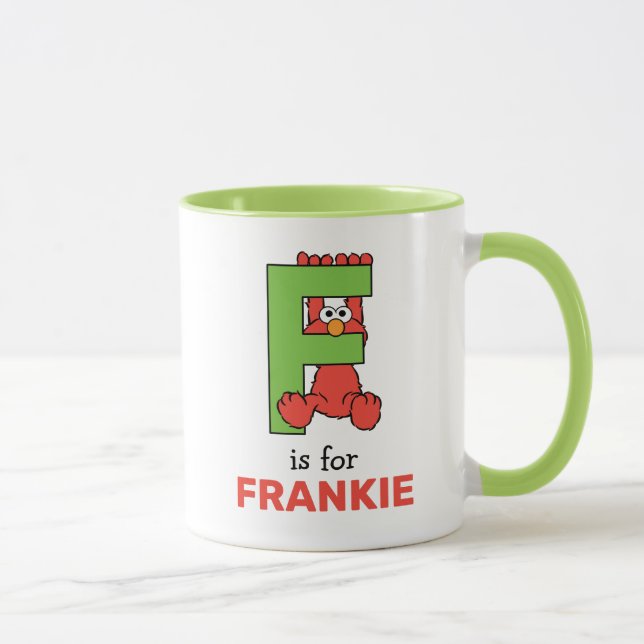 Caneca Alfabeto do Elmo | F Verde (Direita)