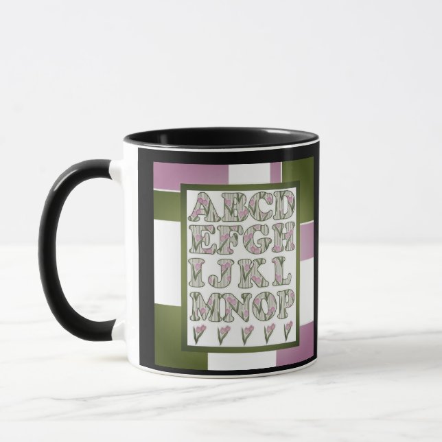 Caneca Alfabeto para crianças, aprenda o alfabeto, ABC (Esquerda)