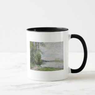 Caneca Alfred Sisley a estrada do beira-rio de Veneux