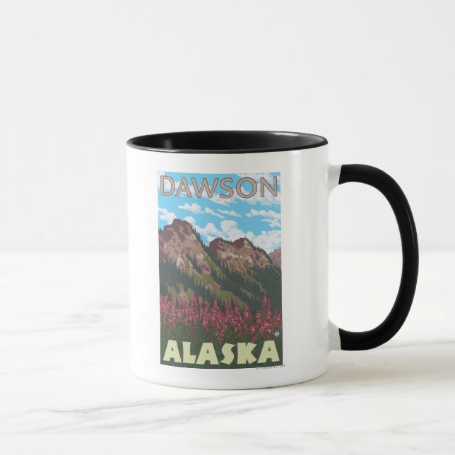 Caneca Algas e Montanhas Bombeadas - Dawson, Alasca (Direita)
