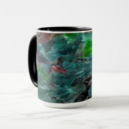 Caneca Algas ou corais do mundo do livro