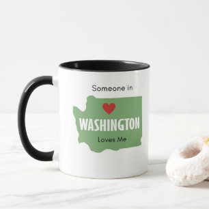 Caneca Alguém em Washington me ama de café mug