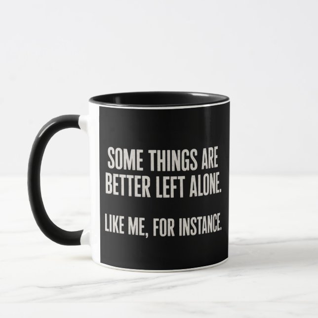 Caneca Algumas Coisas São Melhores Deixadas em Paz Divert (Esquerda)