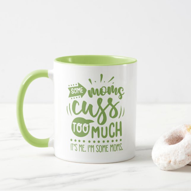 Caneca Algumas mães falam demais - Engraçado #Momlife (Com Donut)