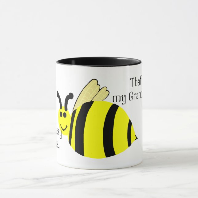 Caneca AlgunsBuzzy me ama Bumble Bee Mug Nome PERSONALIZA (Centro)