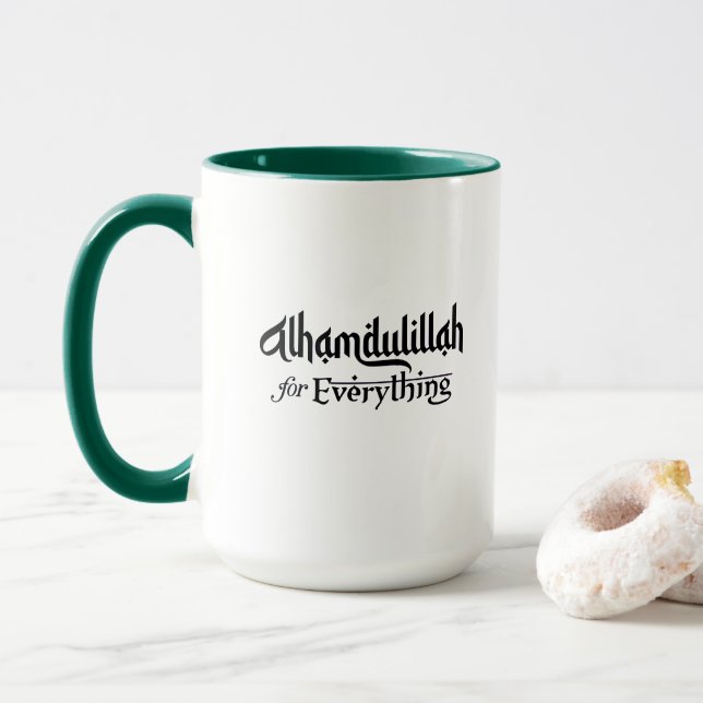 Caneca Alhamdulillah for Everything Minimal Islamic Gift (Com Donut)