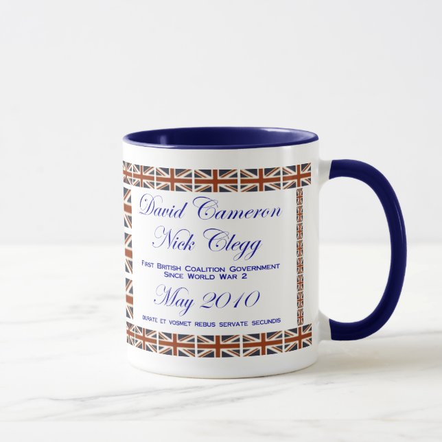 Caneca Aliança do ~ de Nick Clegg do ~ de David Cameron (Direita)