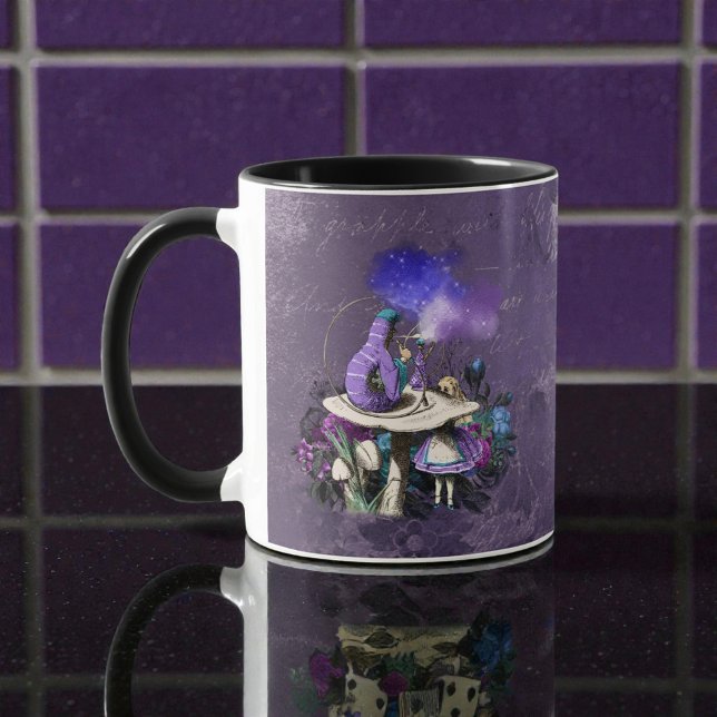 Caneca Alice Escura Rústica Roxo Fundo (Criador carregado)