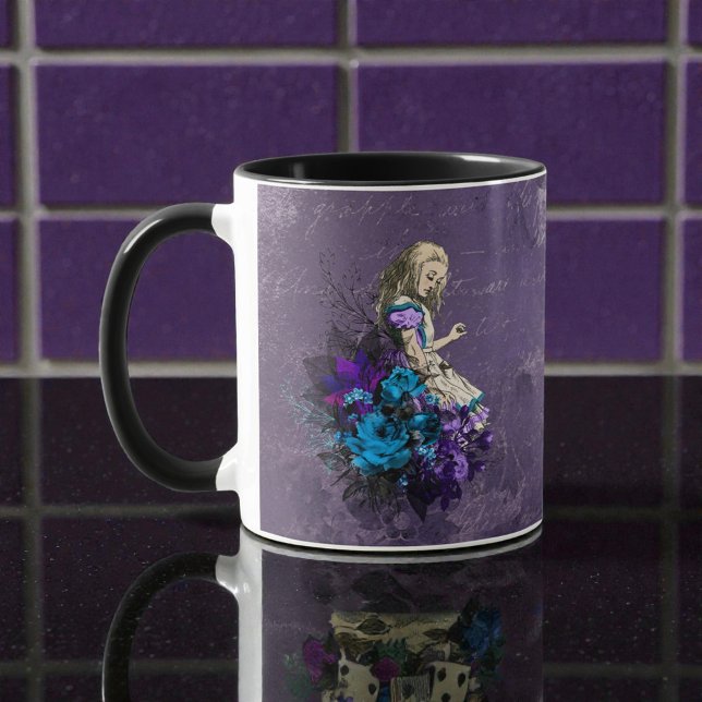 Caneca Alice Escura Rústica Roxo Fundo (Criador carregado)