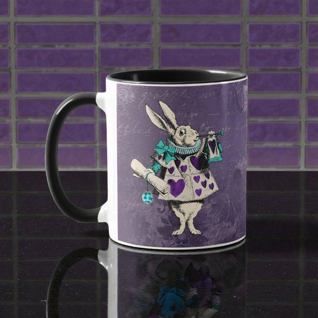 Caneca Alice Escura Rústica Roxo Fundo (Criador carregado)