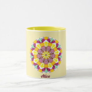 Caneca ALICE ~ Um padrão personalizado de deleção do doce