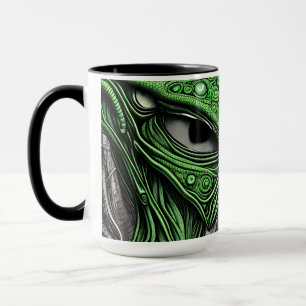 Caneca Alienígena Abstrato assustadora