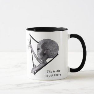 Caneca Alienígena Cinzento, a verdade está lá fora