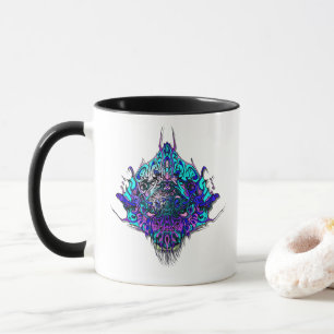 Caneca Alienígena da cabeça de Mau Espécie # 44 - azul