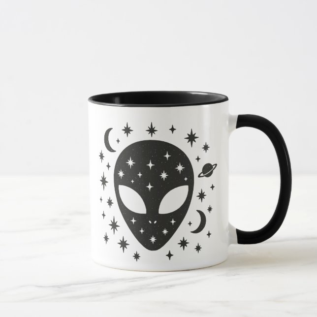 Caneca Alienígena e estrelas (Direita)
