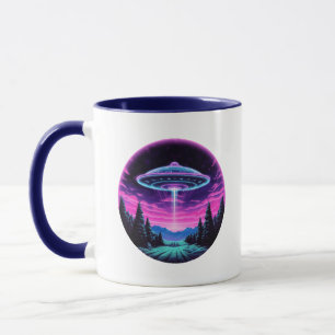 Caneca Alienígena Espacial Retrofuturista