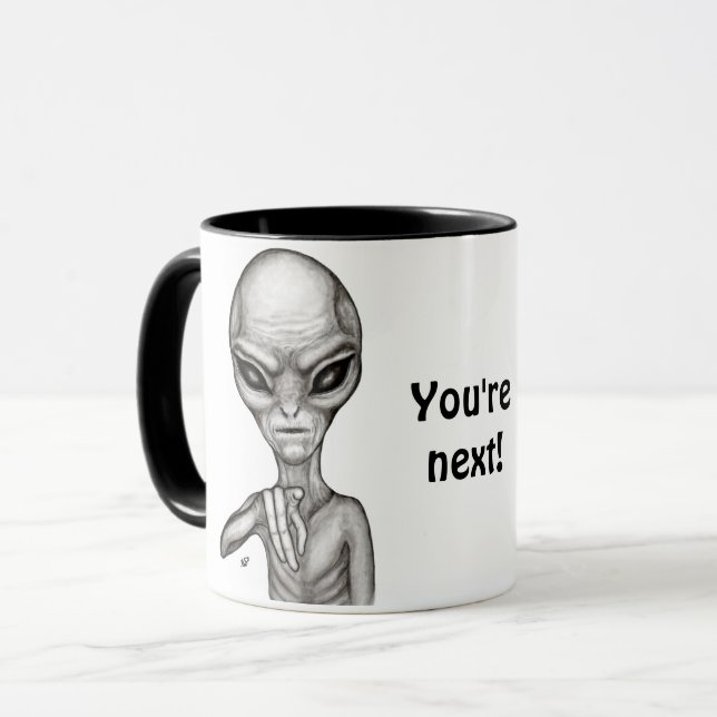 Caneca Alienígena ruim, você é a próxima! (Frente Esquerda)