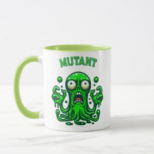 Caneca Alienígena Zombie assustadora - Monstro Verde Neon