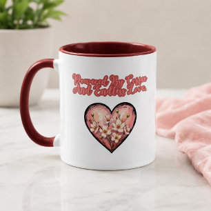 Caneca Alimentado por Café e Amor Sem Fim Vida de Mãe